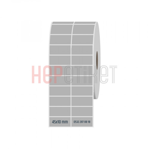 45x10 mm 2li Ayrık Silvermat Etiket