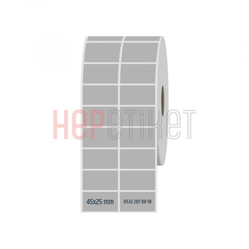 45x25 mm 2li Ayrık Silvermat Etiket