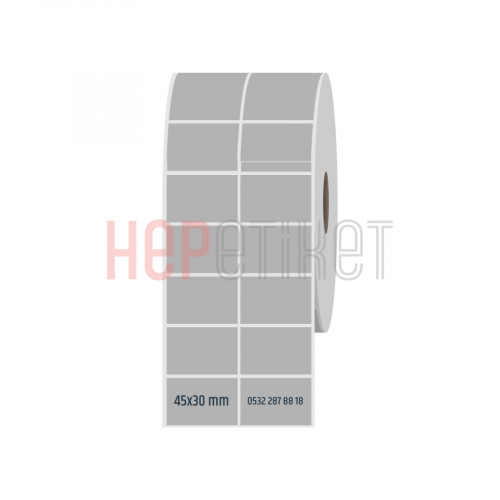 45x30 mm 2li Ayrık Silvermat Etiket
