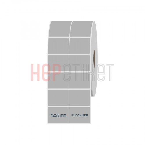45x35 mm 2li Ayrık Silvermat Etiket