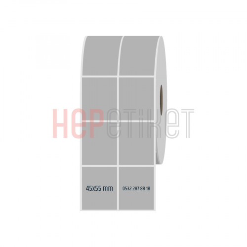 45x55 mm 2li Ayrık Silvermat Etiket