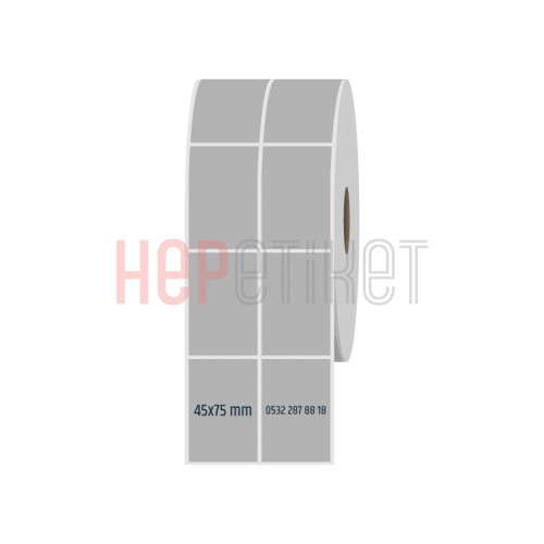 45x75 mm 2li Ayrık Silvermat Etiket