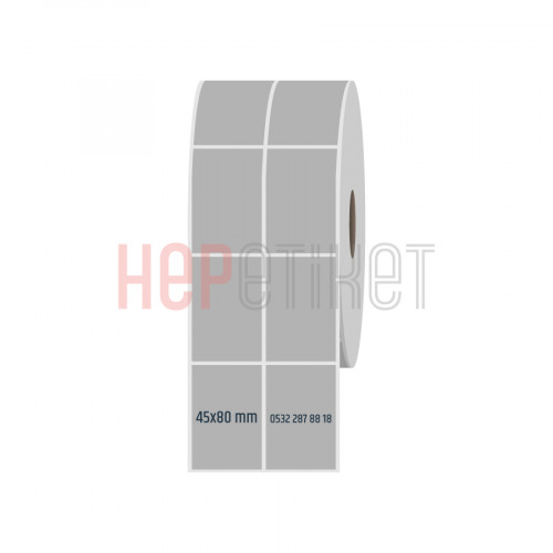 45x80 mm 2li Ayrık Silvermat Etiket