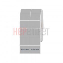 50x40 mm 2'li Ayrık Silvermat Etiket 50x40 mm 2'li Ayrık Silvermat Etiket