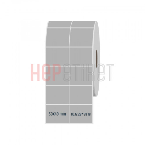 50x40 mm 2li Ayrık Silvermat Etiket