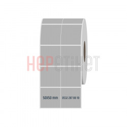 50x50 mm 2'li Bitişik Silvermat Etiket 50x50 mm 2'li Bitişik Silvermat Etiket