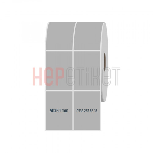 50x60 mm 2li Ayrık Silvermat Etiket