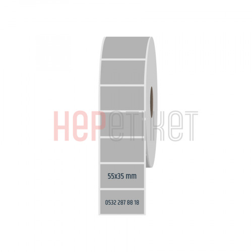 55x35 mm Silvermat Etiket