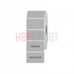 75x45 mm Silvermat Etiket 75x45 mm Silvermat Etiket