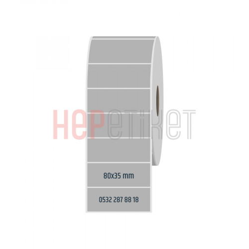 80x35 mm Silvermat Etiket