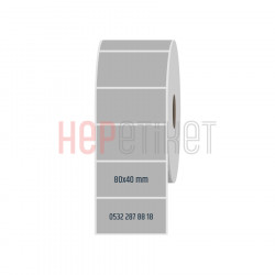 80x40 mm Silvermat Etiket 80x40 mm Silvermat Etiket