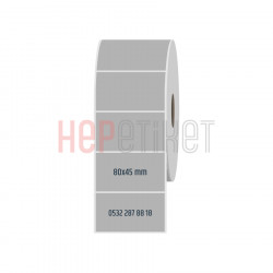 80x45 mm Silvermat Etiket 80x45 mm Silvermat Etiket