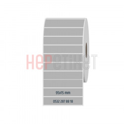 95x15 mm Silvermat Etiket 95x15 mm Silvermat Etiket